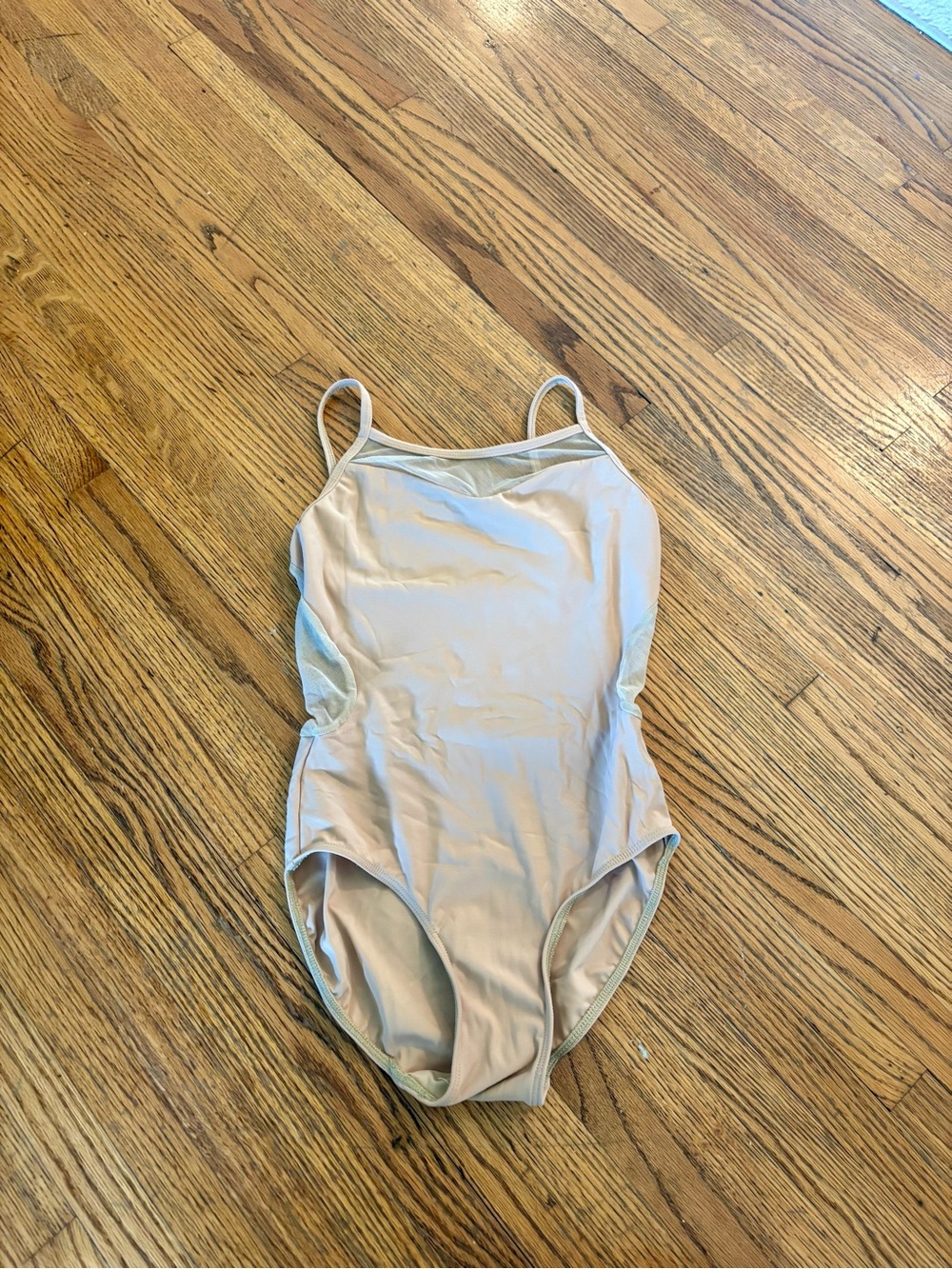 Eleve Dancewear Leotard Light Beige With Mesh Detail